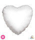 Mylar Heart White 18" 1pc