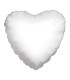 Mylar Heart White 18" 1pc