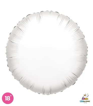 Mylar Round White 18" 1pc