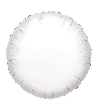 Mylar Round White 18" 1pc
