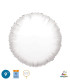 Mylar Round White 9" with valve pack. 5pcs