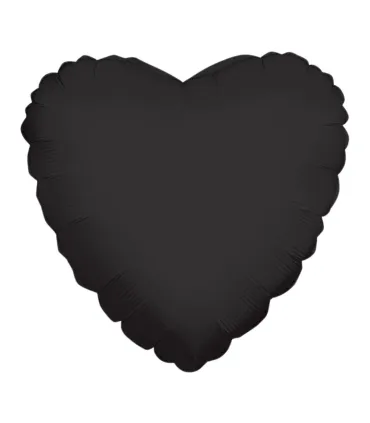 Mylar Heart Black 18" 1pc