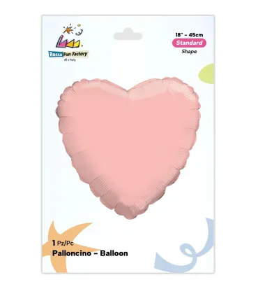 Mylar Heart Pink Gold 18" 1pc