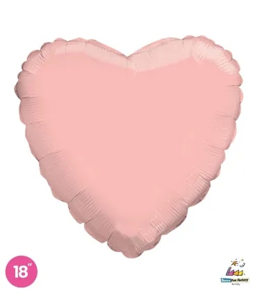 Mylar Heart Pink Gold 18" 1pc
