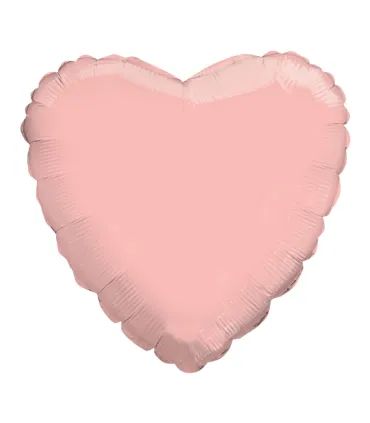 Mylar Heart Pink Gold 18" 1pc
