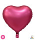 Mylar Heart Fuchsia Satin 18" 1pc