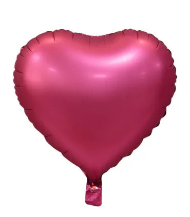 Mylar Heart Fuchsia Satin 18" 1pc