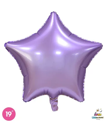 Mylar Star Light Purple Satin 19" 1pc
