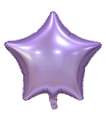 Mylar Star Light Purple Satin 19" 1pc