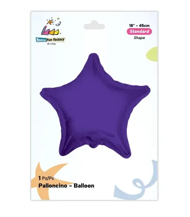 Mylar Purple Star 18" 1pc
