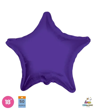 Mylar Purple Star 18" 1pc