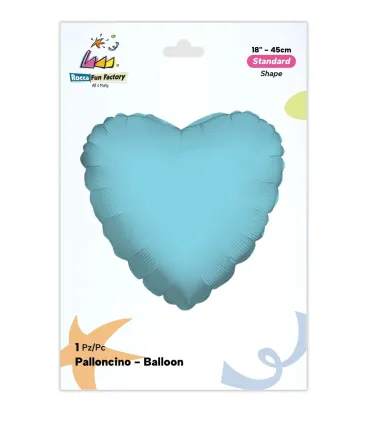 Mylar Light Blue Heart 18" 1pc
