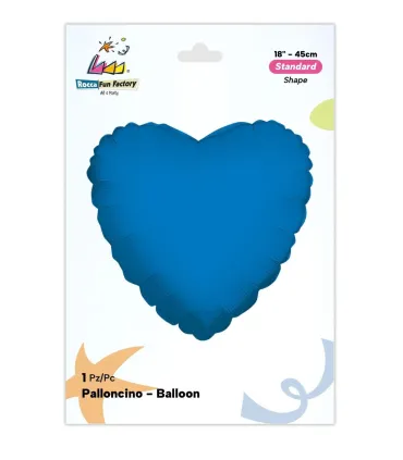 Mylar Blue Heart 18" 1pc