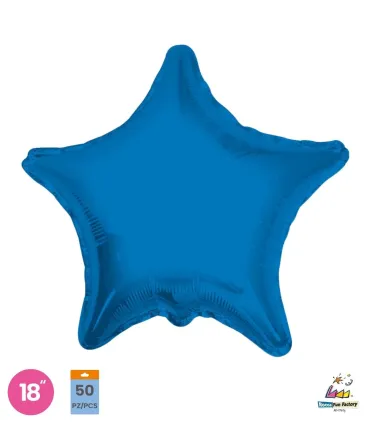 Mylar Blue Star 18" 1pc