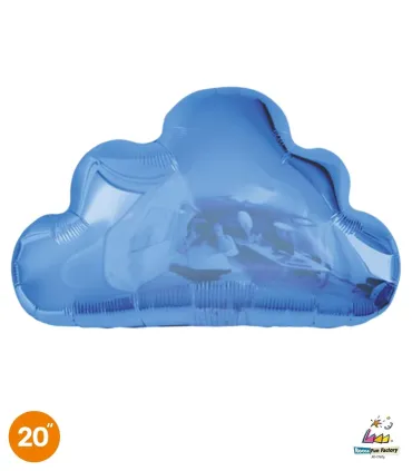 Mylar Cloud Blu Macaron 20" 1pz