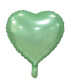 Mylar Light Green Heart Satin 18" 1pc