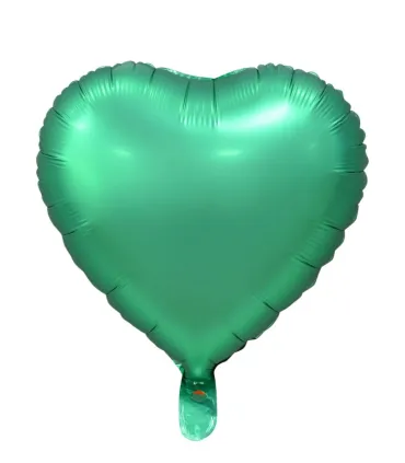 Mylar Satin Green Heart 18" 1pc