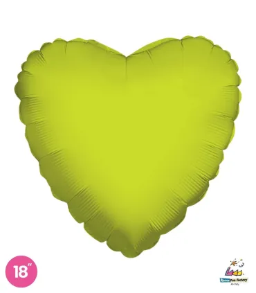 Mylar Lime Green Heart 18" 1pc