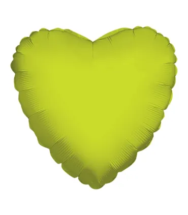 Mylar Lime Green Heart 18" 1pc