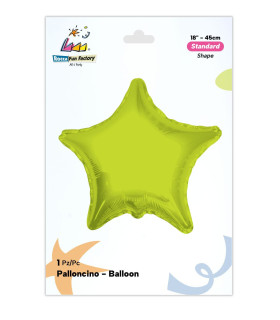 Mylar Star Lime Green 18" 1pc