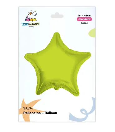 Mylar Star Lime Green 18" 1pc