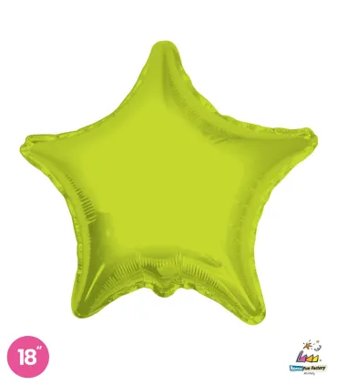 Mylar Star Lime Green 18" 1pc