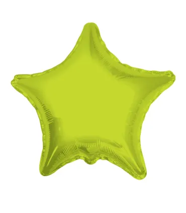 Mylar Star Lime Green 18" 1pc