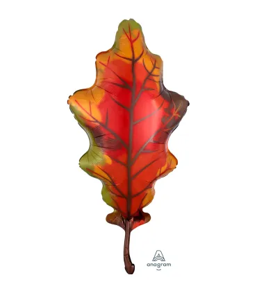 Mylar Autumn Oak Leaf SuperShape h42" 1pc