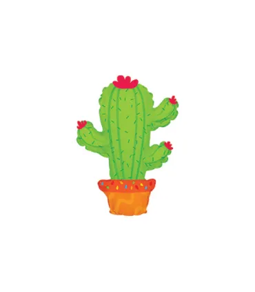 Mylar Cactus MiniShape h10" pack 5pcs