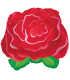 Mylar Rose Red MiniShape h9" pack 5pcs