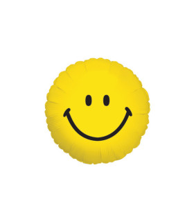 Mylar Smile Round MiniShape 9" pack 5pcs