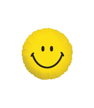 Mylar Smile Round MiniShape 9" pack 5pcs
