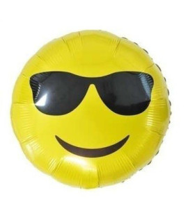 Mylar Emoticon Glasses Round 18" 1pc