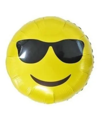 Mylar Emoticon Glasses Round 18" 1pc