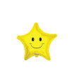 Mylar Face Smile Star MiniShape 9" pack 5pcs
