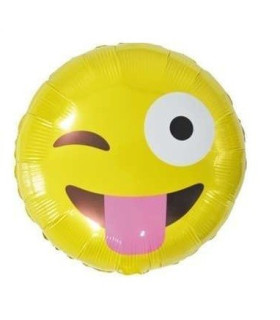 Mylar Emoticon Tongue Round 18" 1pc