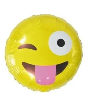 Mylar Emoticon Tongue Round 18" 1pc