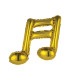 Mylar Nota Musicale Gold with h18" valve pack 5pcs