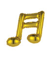 Mylar Nota Musicale Gold with h18" valve pack 5pcs