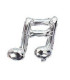 Mylar Silver Musical Note with h18" valve 5pcs