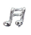 Mylar Silver Musical Note with h18" valve 5pcs