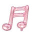 Mylar Pink Musical Note h18" pack 5pcs