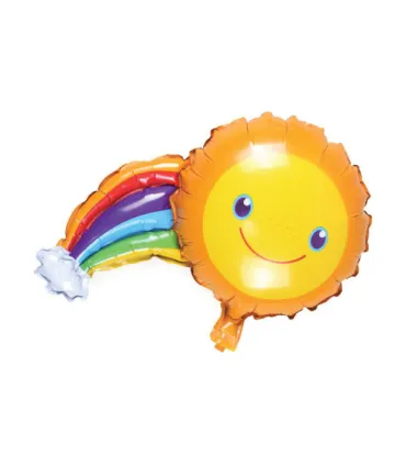 Mylar Rainbow and Sun SuperShape w33" 1pc
