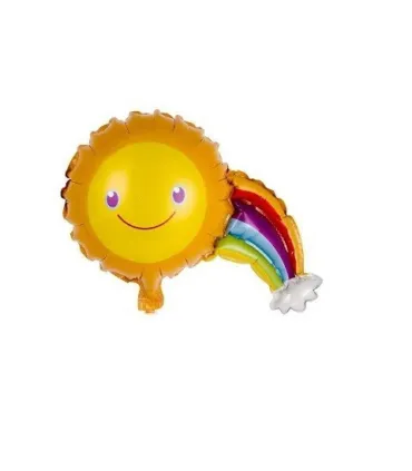 Mylar Rainbow and Sun MiniShape w12" pack 5pcs