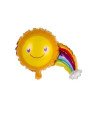 Mylar Rainbow and Sun MiniShape w12" pack 5pcs