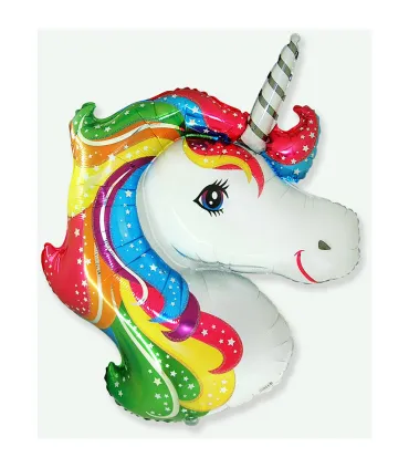Mylar Unicorn Head SuperShape h40" 1pc