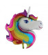 Mylar Unicorn Head Minishape h12" pack 5pcs
