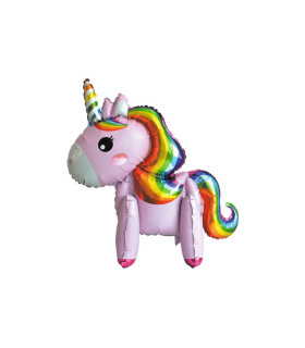 Mylar Unicorn 3D Pink SuperShape w25" 1pc