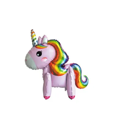 Mylar Unicorn 3D Pink SuperShape w25" 1pc