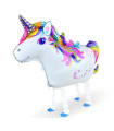 Mylar Unicorn Pet walker h34" 1pc
